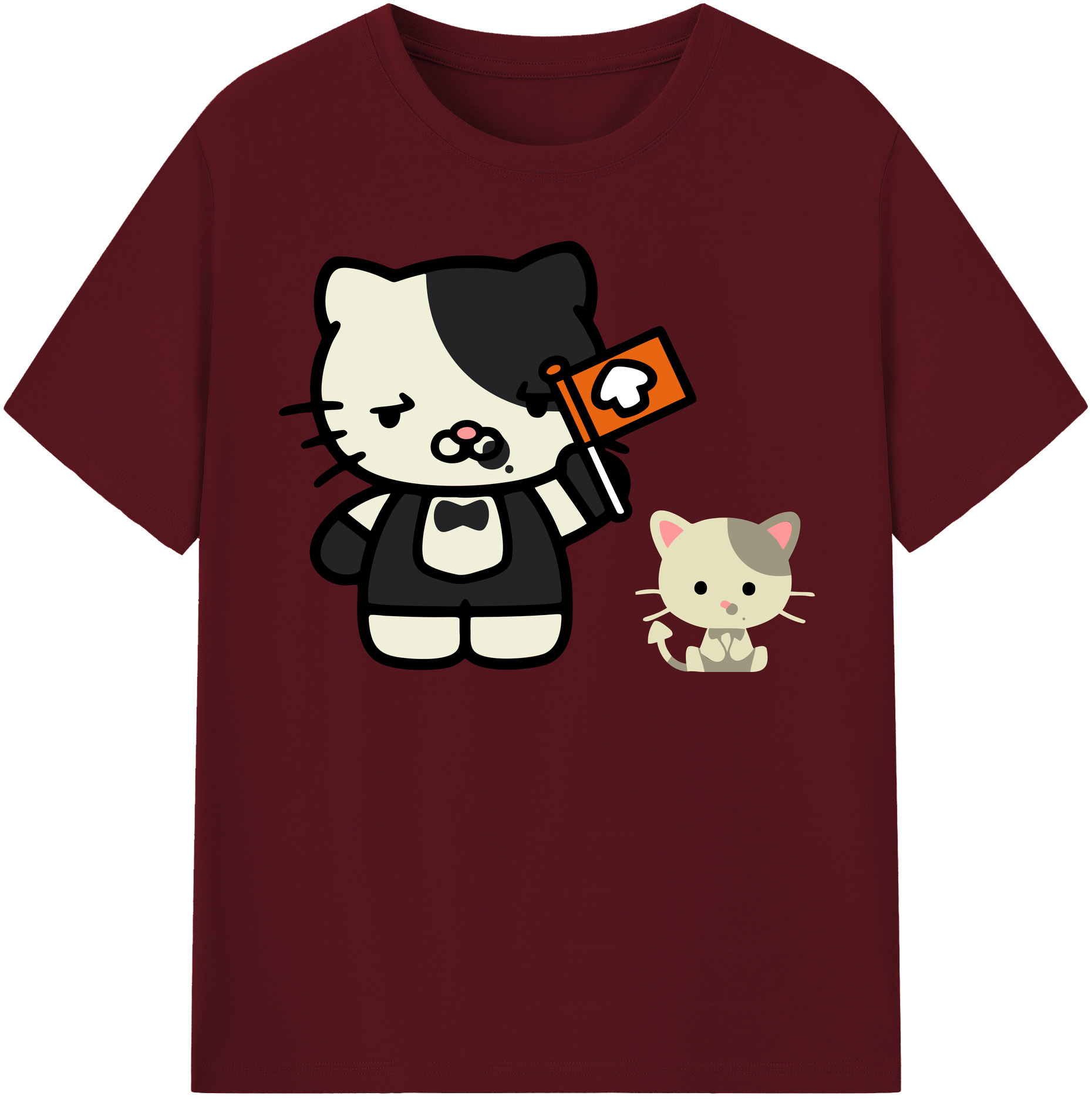 （画像用） Hello Kitty ハローキティ 綿100％半袖Tシャツ（フロントプリント）